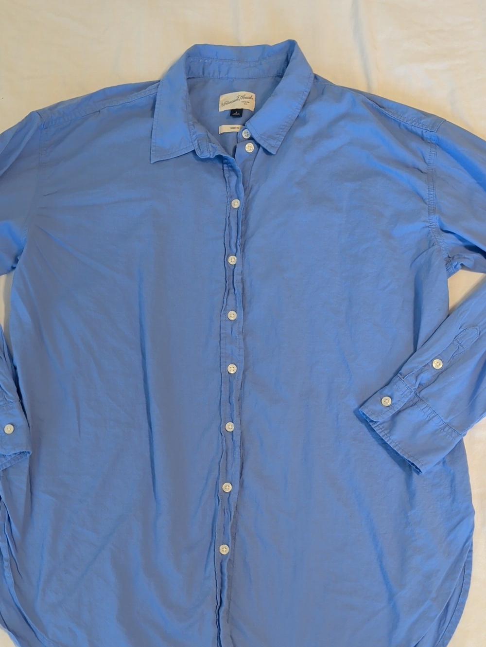 Universal Thread Light Blue Tunic Fit Button-Down Shirt - Large